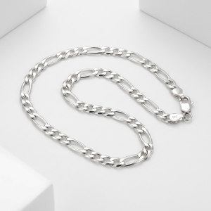 Silver Figaro Chain 22"